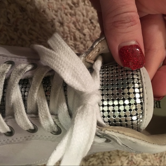 🥀 brusque leather sequin sneaker for women - Picture 2 of 4